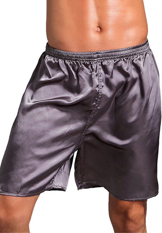 Men's Silk Satin Boxers Shorts