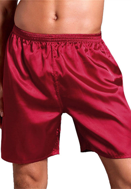 Men's Silk Satin Boxers Shorts