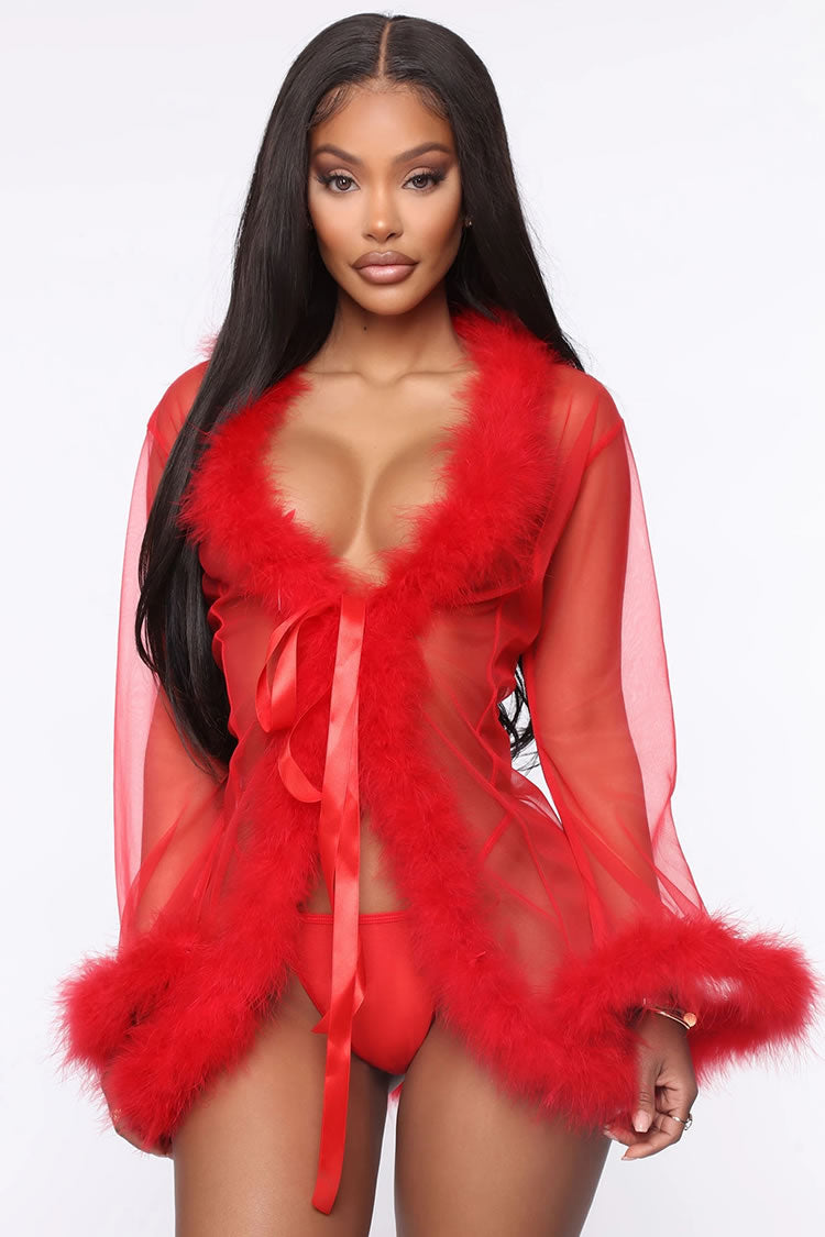 Softest Touch Fluff Mesh Robe