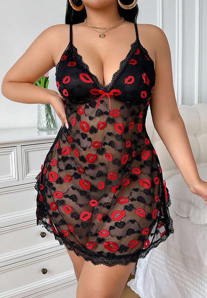 Sealed with a Kiss Mesh Dress