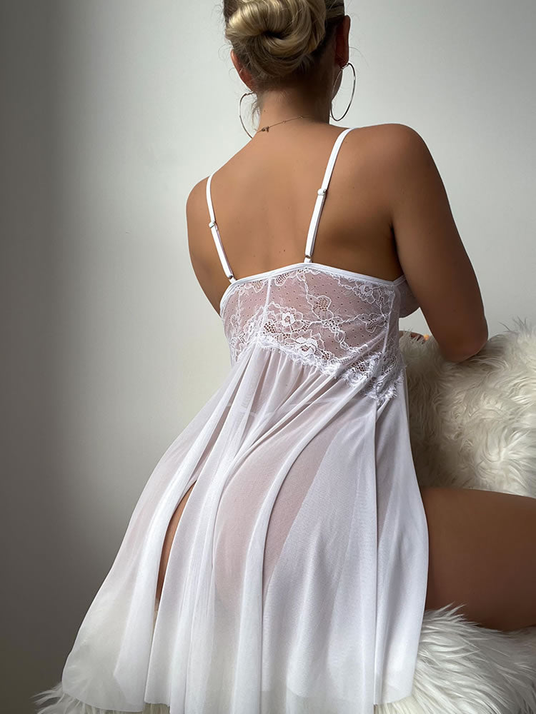 Forever Love Lace And Mesh Babydoll