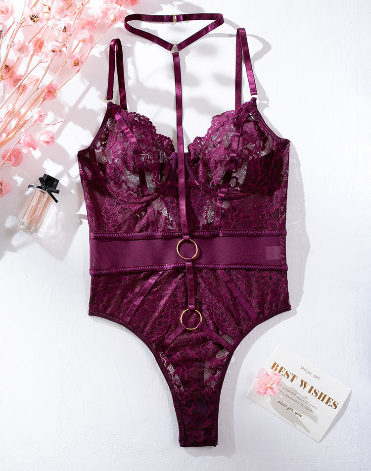 High Cut Temptress Lace Teddy