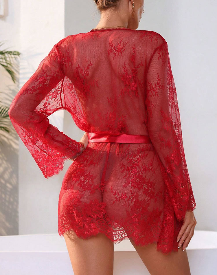 Lace Robe with G-string