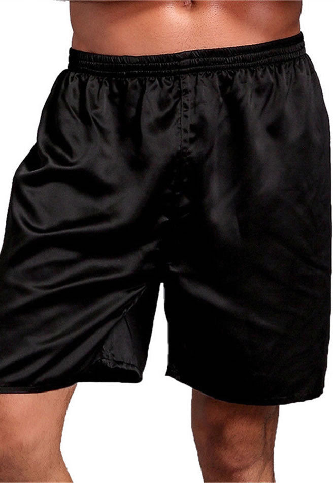Men's Silk Satin Boxers Shorts
