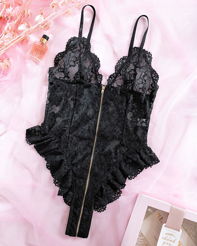 Midnight Fantasies Lace Teddy