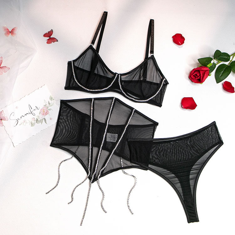 Midnight Fantasy Bra Set