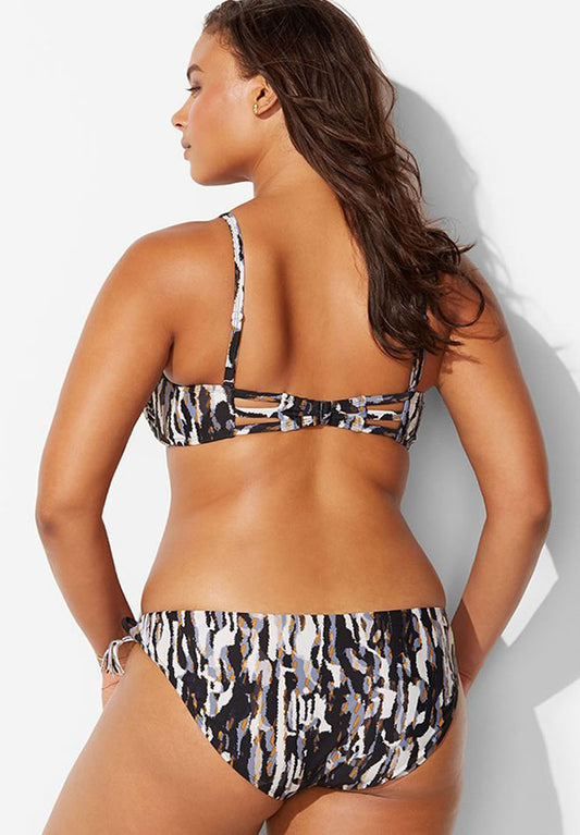 Kanvas Abstract Tie-Up Bikini