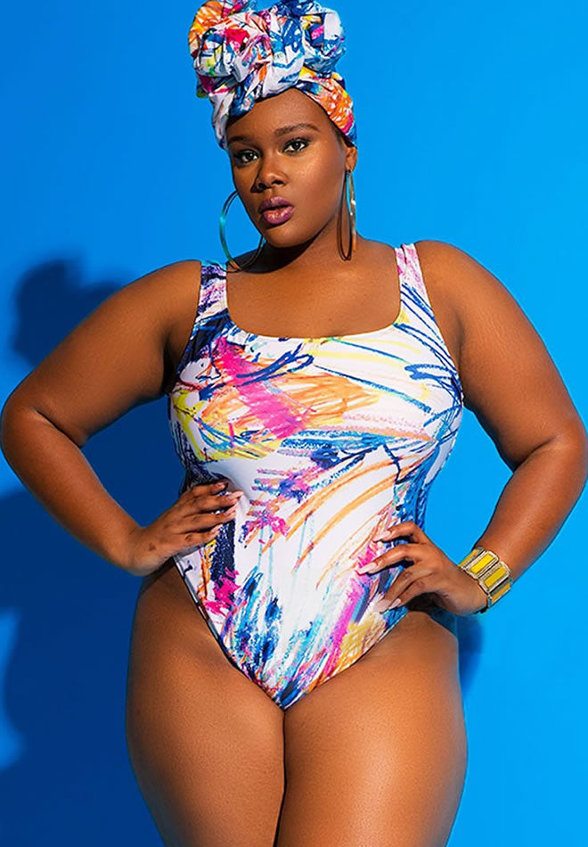 Kaleidoscopic Kink One-Piece