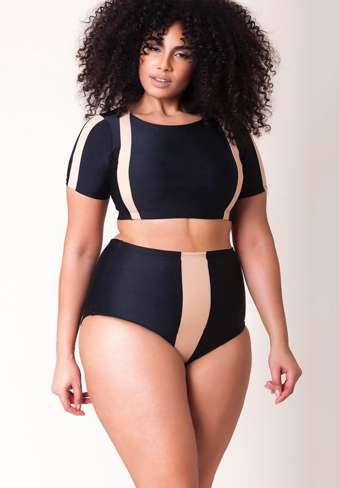 Kontrast Kouture Sleeve Crop Bikini