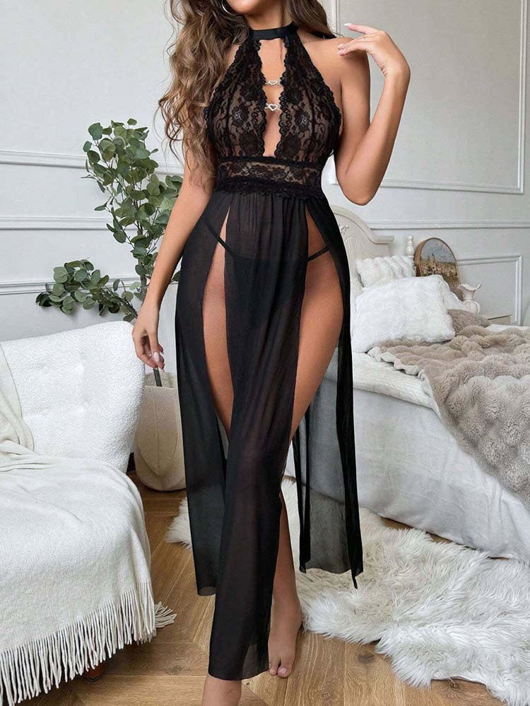 Seductive Flyaway Gown Set